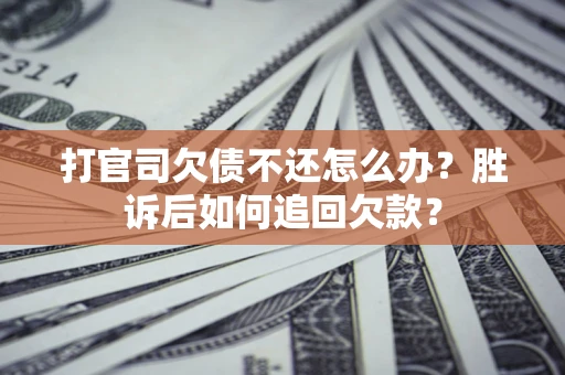 北京打官司欠债不还怎么办？胜诉后如何追回欠款？