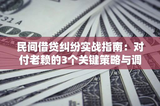 北京民间借贷纠纷实战指南：对付老赖的3个关键策略与调解盲区解析