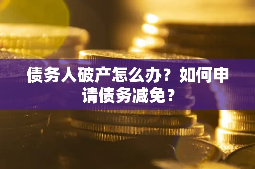 北京债务人破产怎么办？如何申请债务减免？