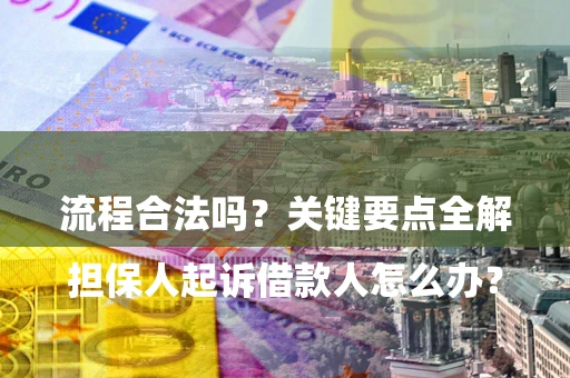 北京

担保人起诉借款人怎么办？流程合法吗？关键要点全解析