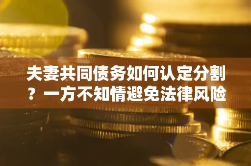 北京夫妻共同债务如何认定分割？一方不知情避免法律风险必看！